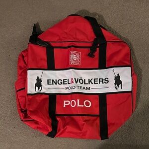 Large Red Polo Team Duffel Bag